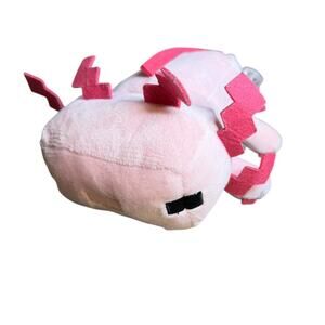 Minecraft Mojang Pink Axolotl Plush Stuffed Animal Toy Pixelated Gamer Decor